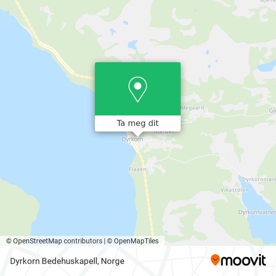 Dyrkorn Bedehuskapell kart