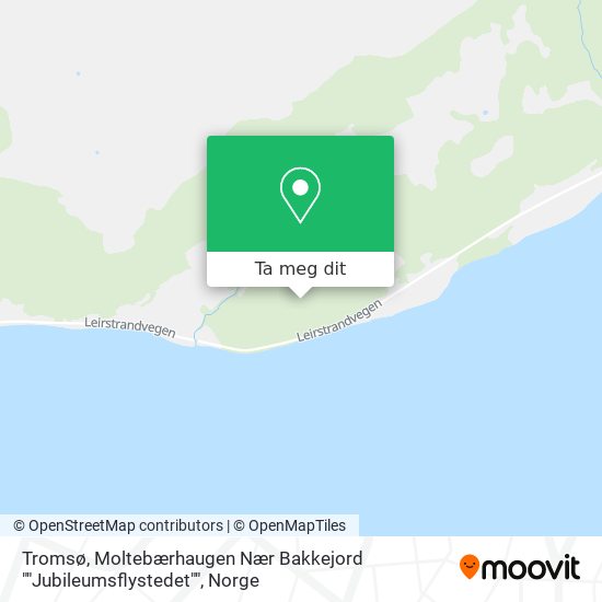 Tromsø, Moltebærhaugen Nær Bakkejord ""Jubileumsflystedet"" kart