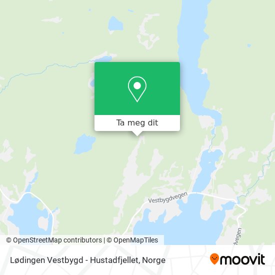 Lødingen Vestbygd - Hustadfjellet kart