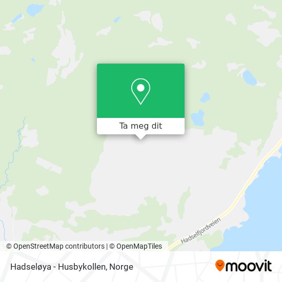 Hadseløya - Husbykollen kart