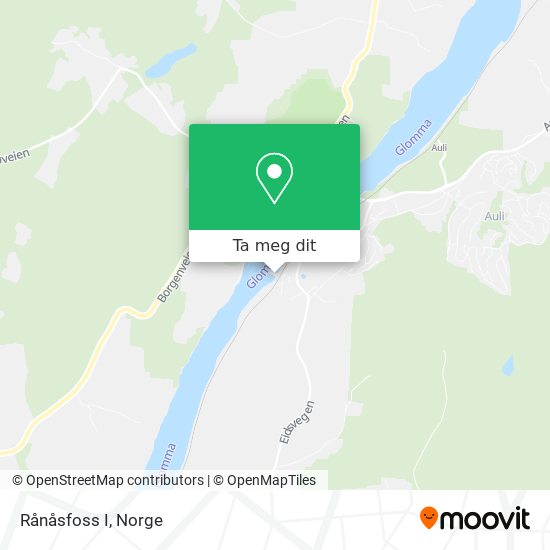 Rånåsfoss I kart