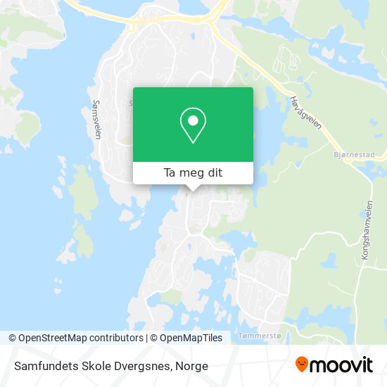 Samfundets Skole Dvergsnes kart