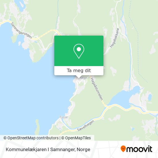 Kommunelækjaren I Samnanger kart