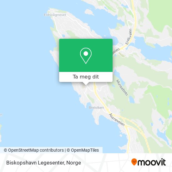 Biskopshavn Legesenter kart