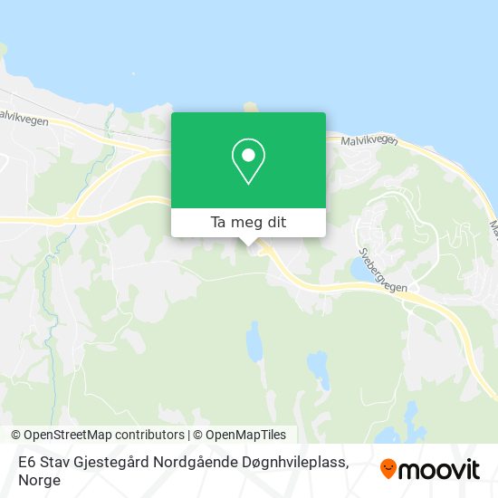 E6 Stav Gjestegård Nordgående Døgnhvileplass kart