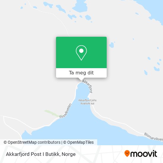 Akkarfjord Post I Butikk kart