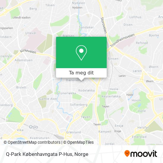 Q-Park Københavngata P-Hus kart