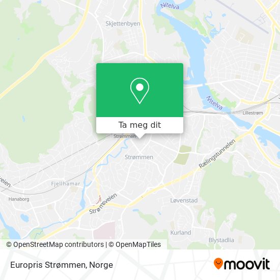 Europris Strømmen kart