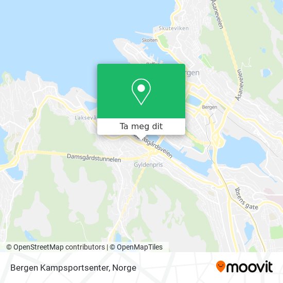 Bergen Kampsportsenter kart