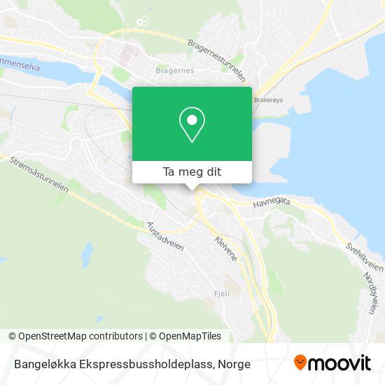 Bangeløkka Ekspressbussholdeplass kart