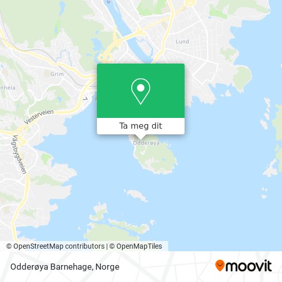 Odderøya Barnehage kart