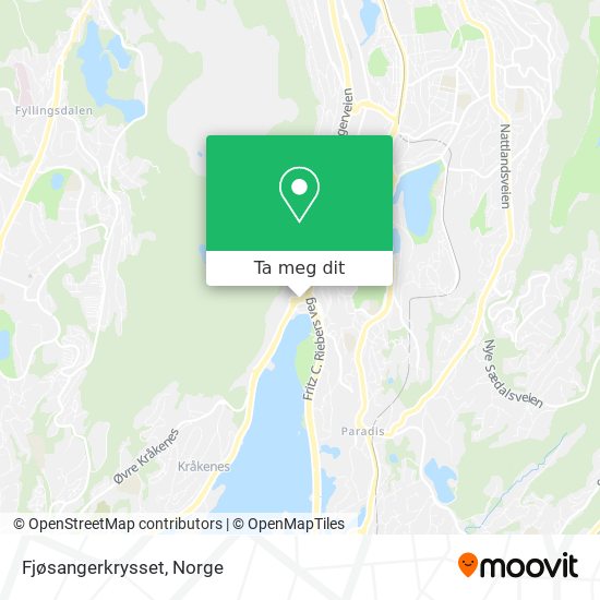 Fjøsangerkrysset kart