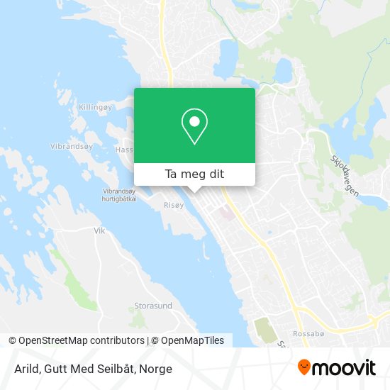 Arild, Gutt Med Seilbåt kart