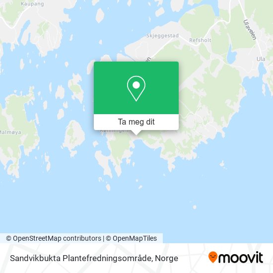 Sandvikbukta Plantefredningsområde kart