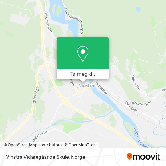 Vinstra Vidaregåande Skule kart