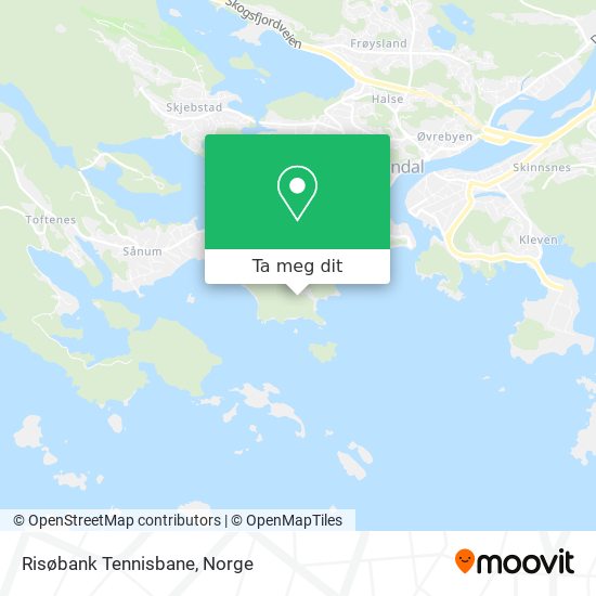 Risøbank Tennisbane kart