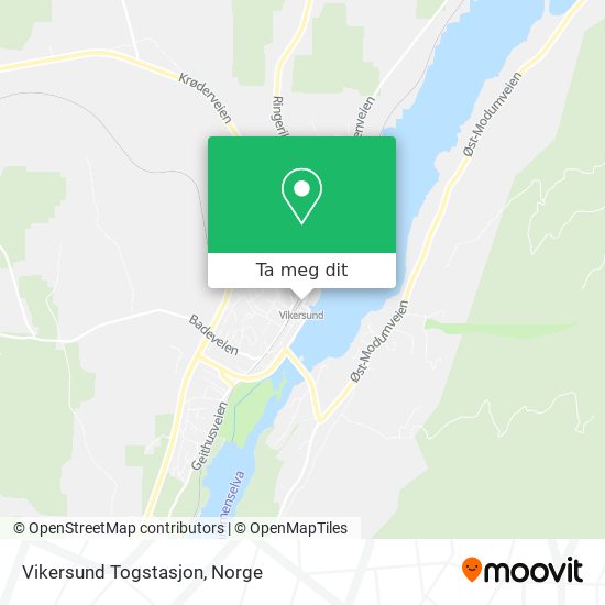 Vikersund Togstasjon kart