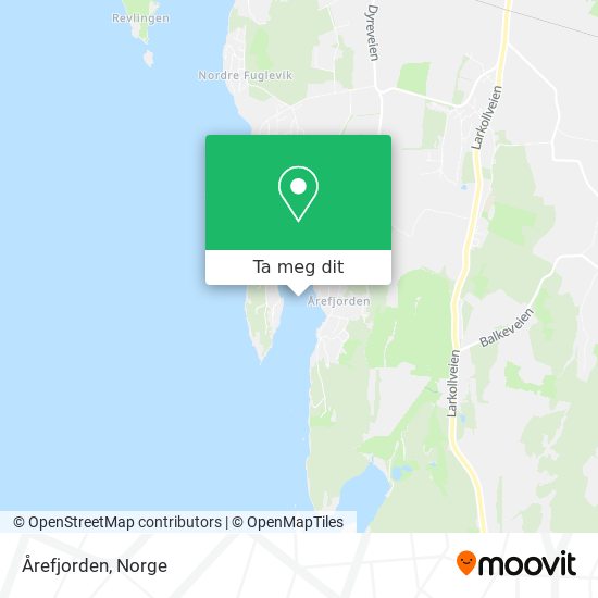 Årefjorden kart