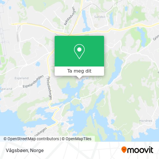 Vågsbøen kart