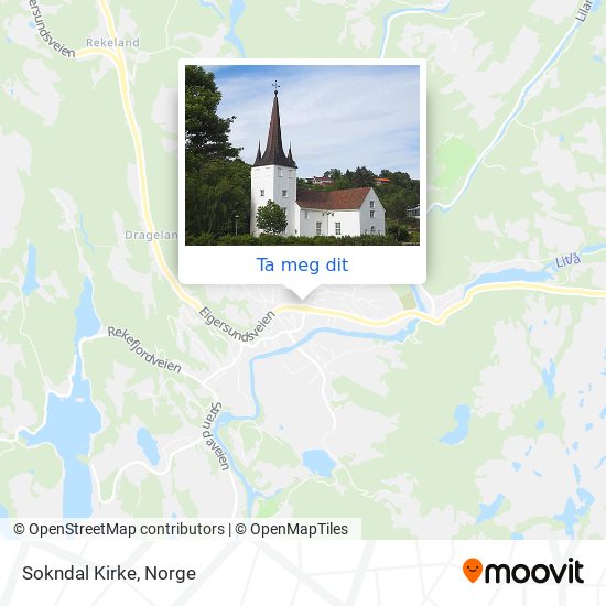 Sokndal Kirke kart