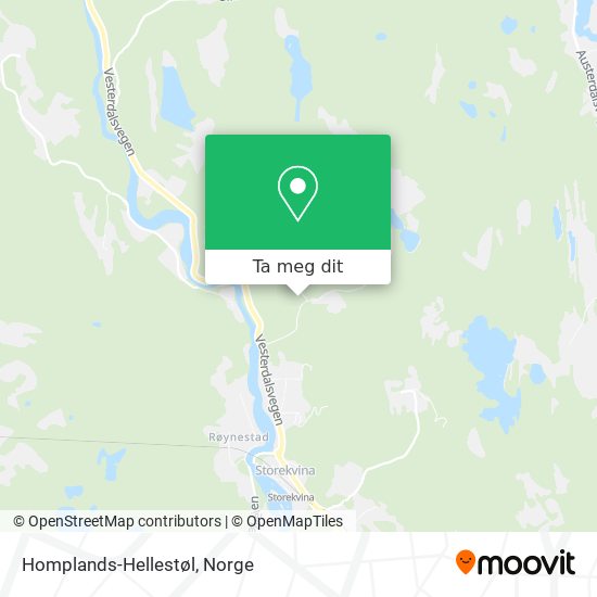 Homplands-Hellestøl kart