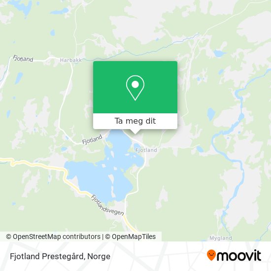 Fjotland Prestegård kart