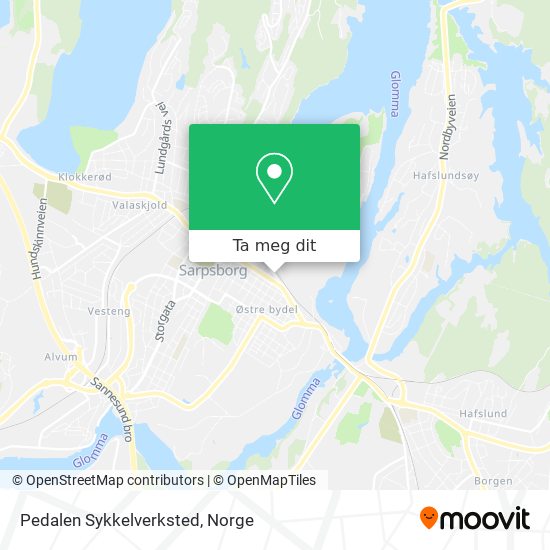 Pedalen Sykkelverksted kart