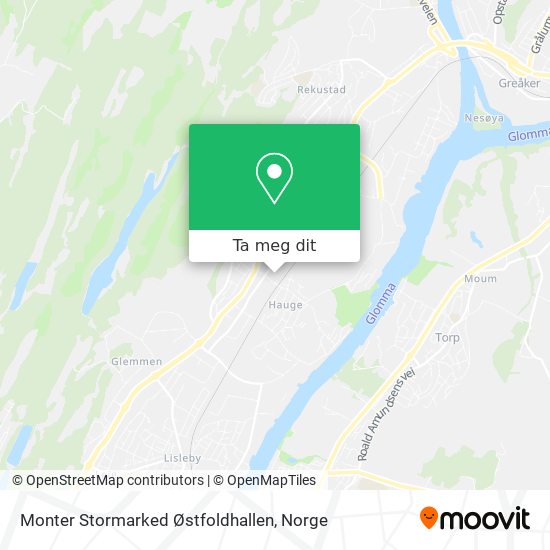 Monter Stormarked Østfoldhallen kart