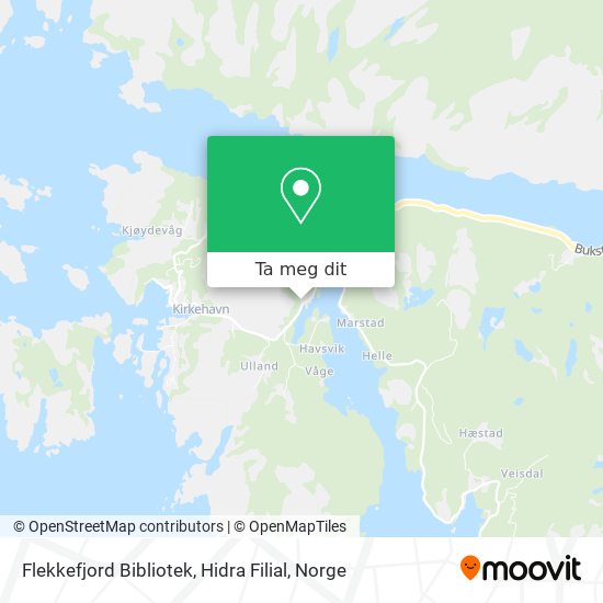 Flekkefjord Bibliotek, Hidra Filial kart