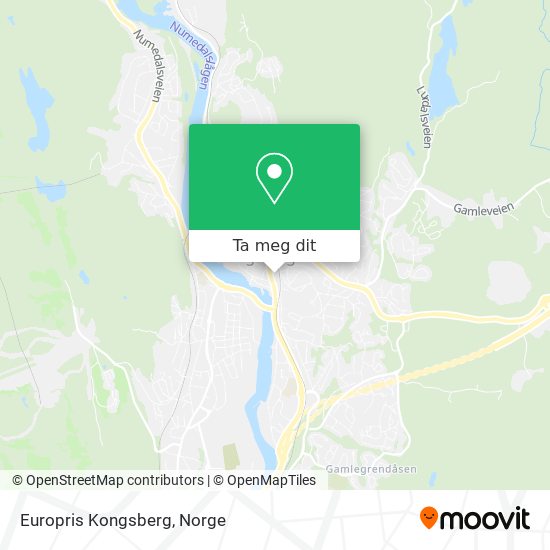 Europris Kongsberg kart