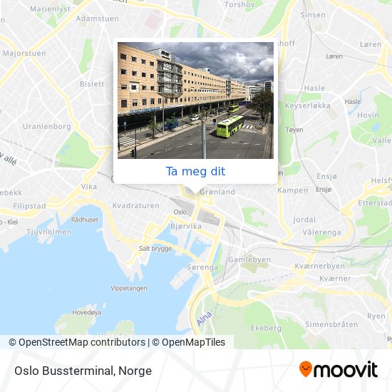 Oslo Bussterminal kart