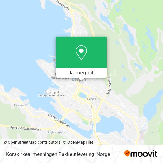 Korskirkeallmenningen Pakkeutlevering kart