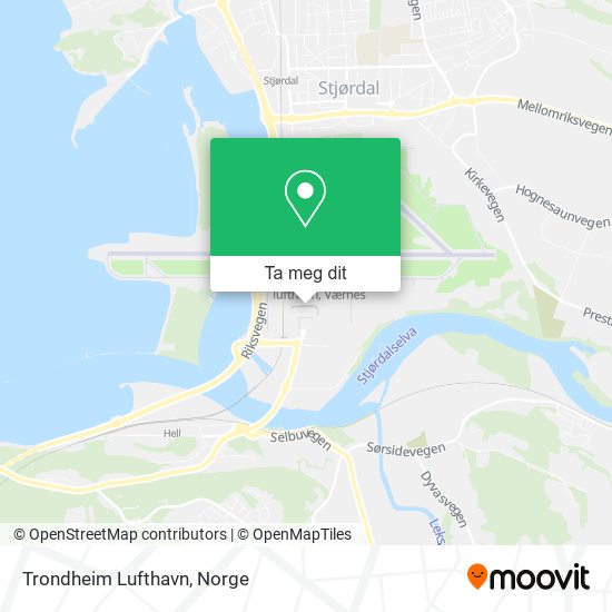 Trondheim Lufthavn kart