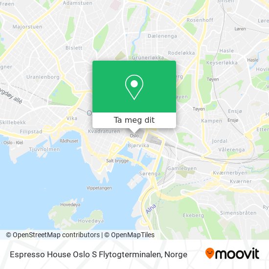 Espresso House Oslo S Flytogterminalen kart