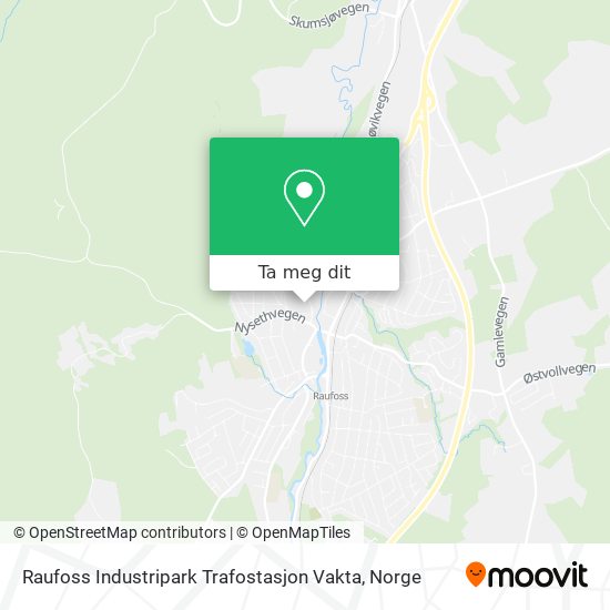 Raufoss Industripark Trafostasjon Vakta kart