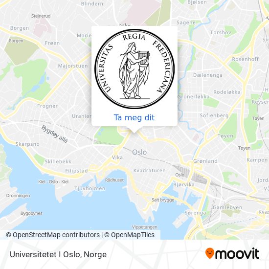 Universitetet I Oslo kart