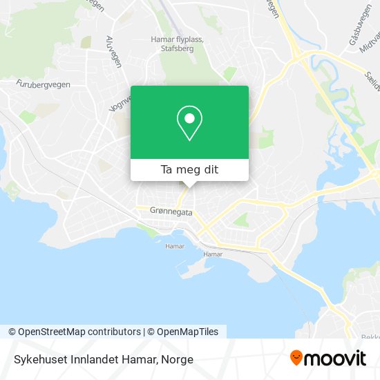 Sykehuset Innlandet Hamar kart