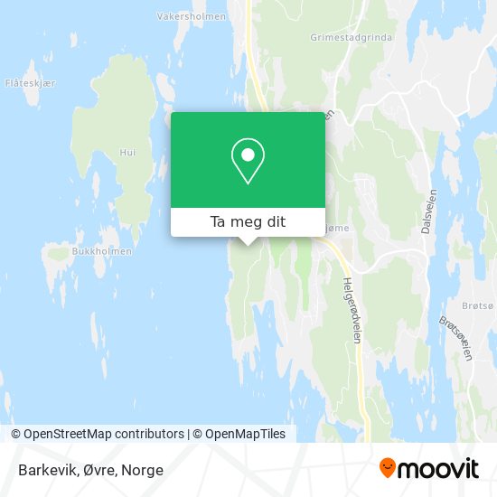 Barkevik, Øvre kart