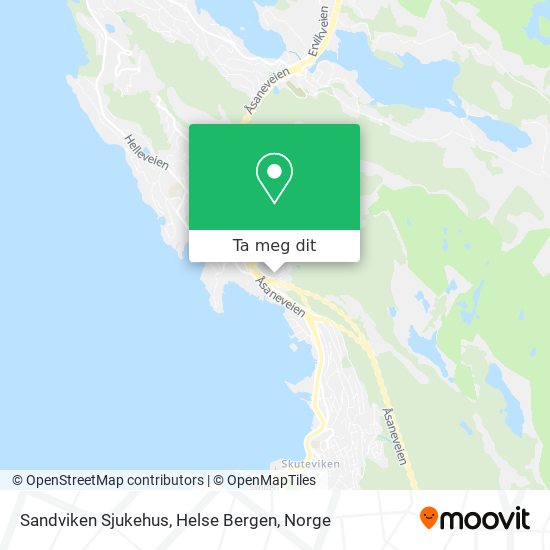 Sandviken Sjukehus, Helse Bergen kart