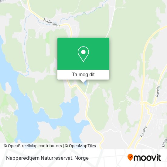Napperødtjern Naturreservat kart