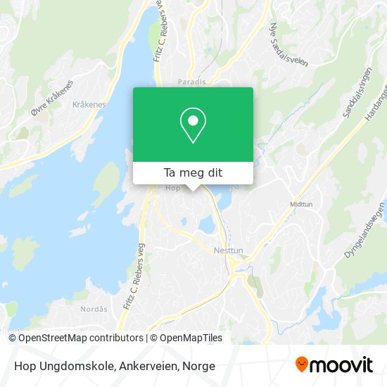 Hop Ungdomskole, Ankerveien kart