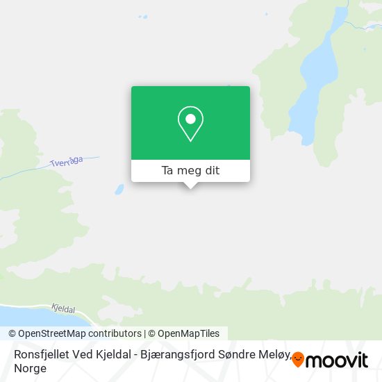 Ronsfjellet Ved Kjeldal - Bjærangsfjord Søndre Meløy kart