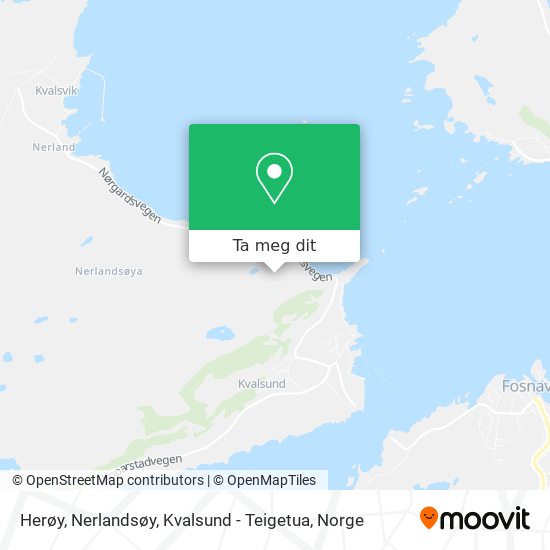 Herøy, Nerlandsøy, Kvalsund - Teigetua kart