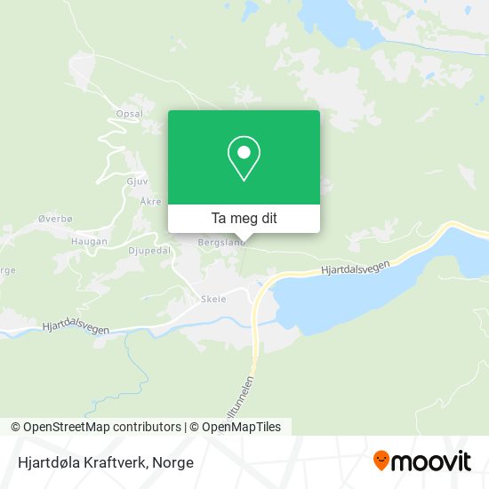 Hjartdøla Kraftverk kart