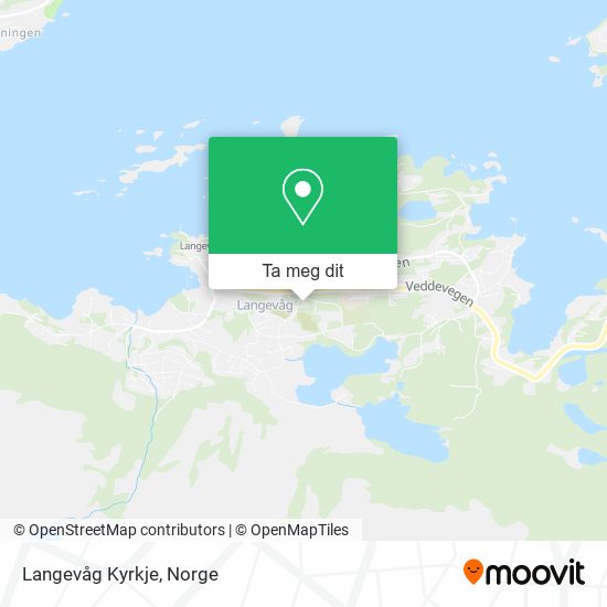 Langevåg Kyrkje kart