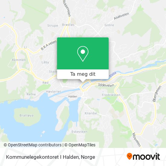 Kommunelegekontoret I Halden kart