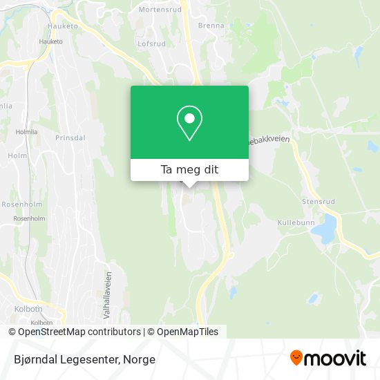 Bjørndal Legesenter kart