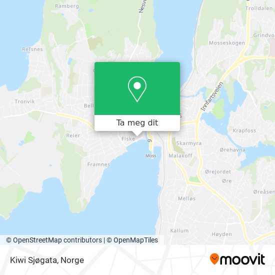 Kiwi Sjøgata kart