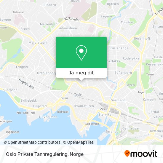 Oslo Private Tannregulering kart