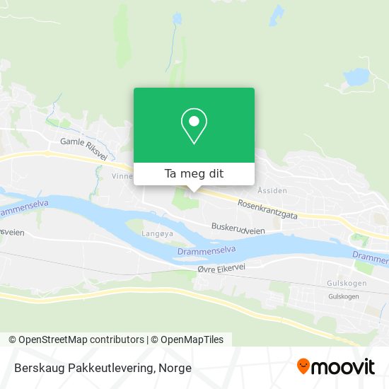 Berskaug Pakkeutlevering kart